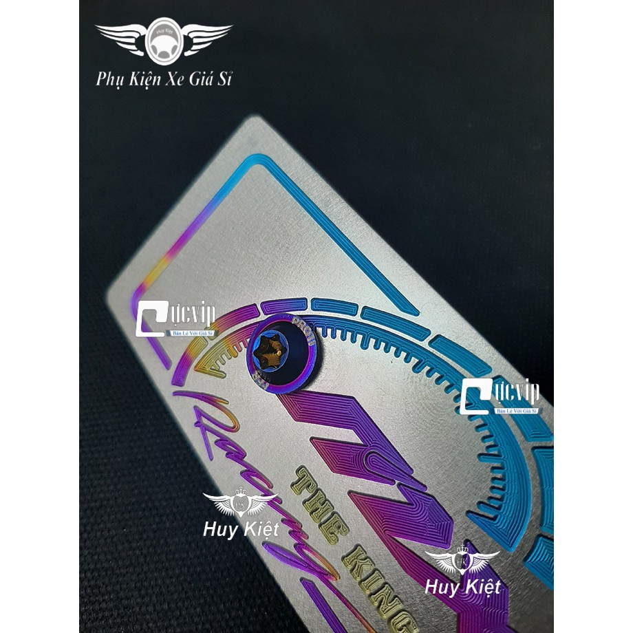 [Giá Hủy Diệt] - (3679) - Bảng Tên MX King Titan (Mẫu Titan Điện Phân) Kèm 2 Ốc ProTi