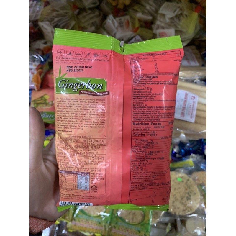 Kẹo gừng Dẻo Gingerbon túi 125g