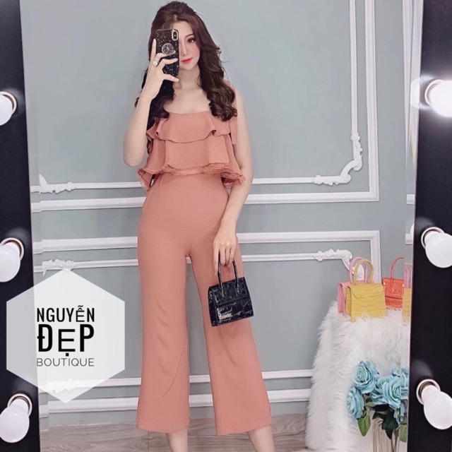 [Mã FAMAYWA2 giảm 10K đơn 50K] Sét bộ ống rộng áo kiểu tầng 2 dây | BigBuy360 - bigbuy360.vn