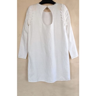 Đầm Trắng Linen sz S