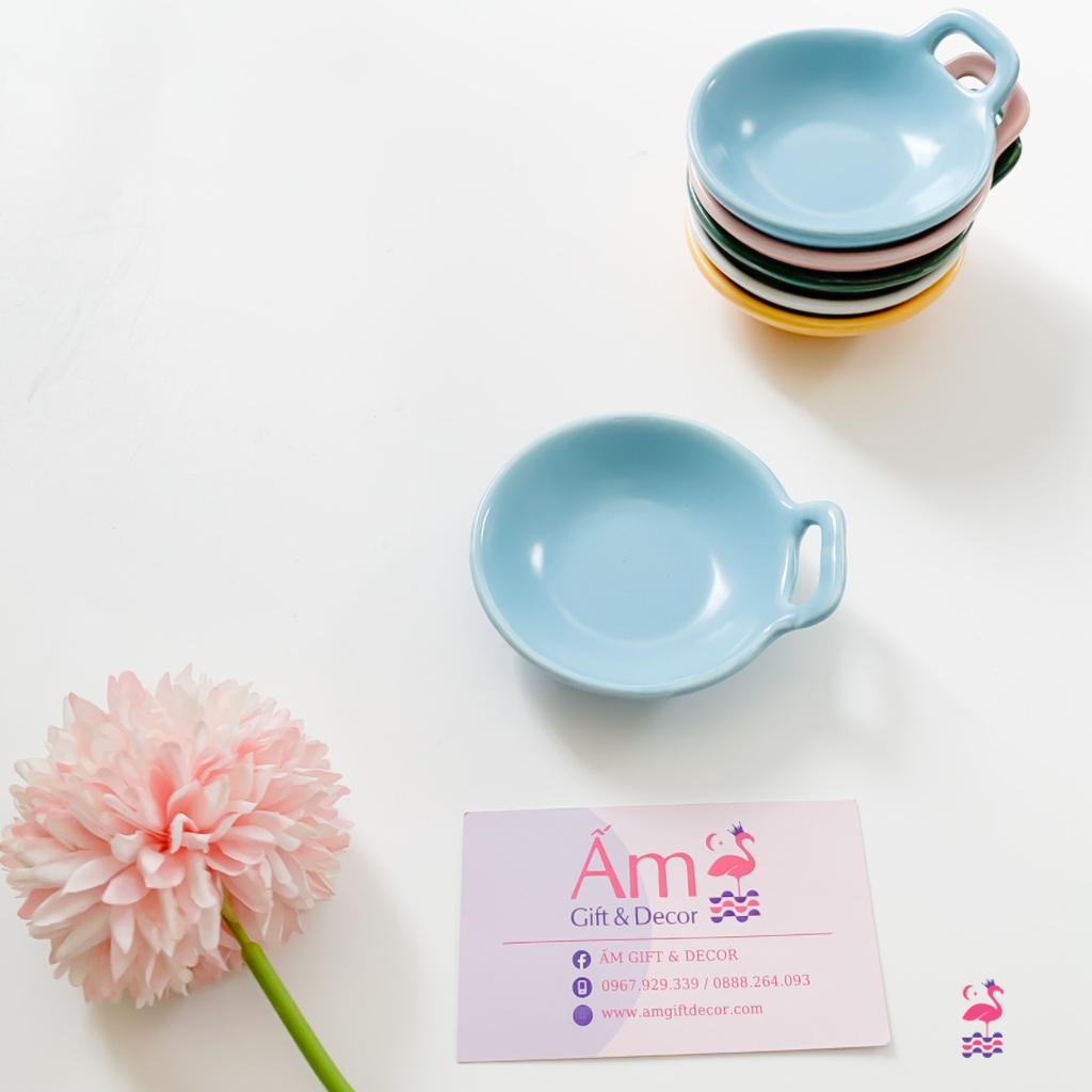 Bát Sứ Ăn Dặm Có Quai Hình Chảo Ấm Baby Chịu Nhiệt Độ Cao 75ml An Toàn Cho Bé Màu Sắc Bắt Mắt Ấm Gift Decor