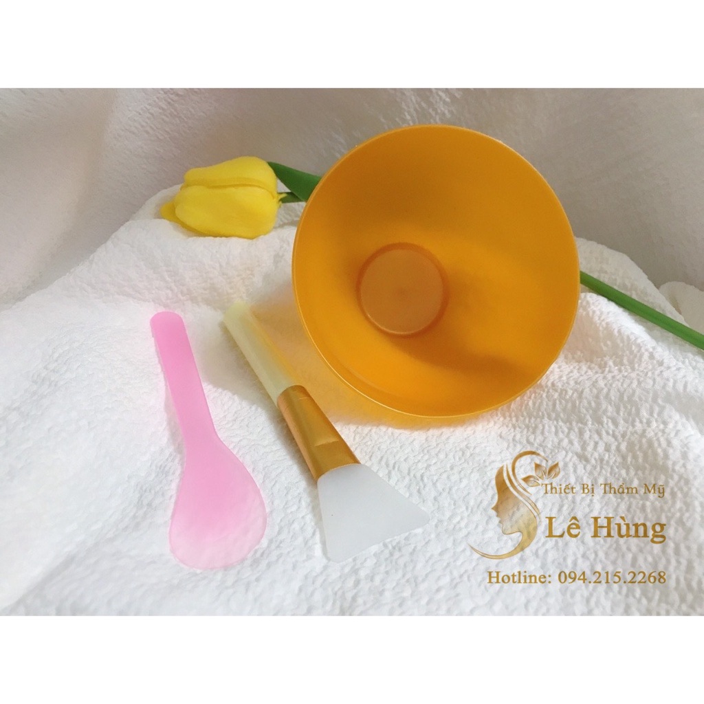 Bộ Bát -Thìa - Chổi Silicon Đắp Mặt Nạ Spa