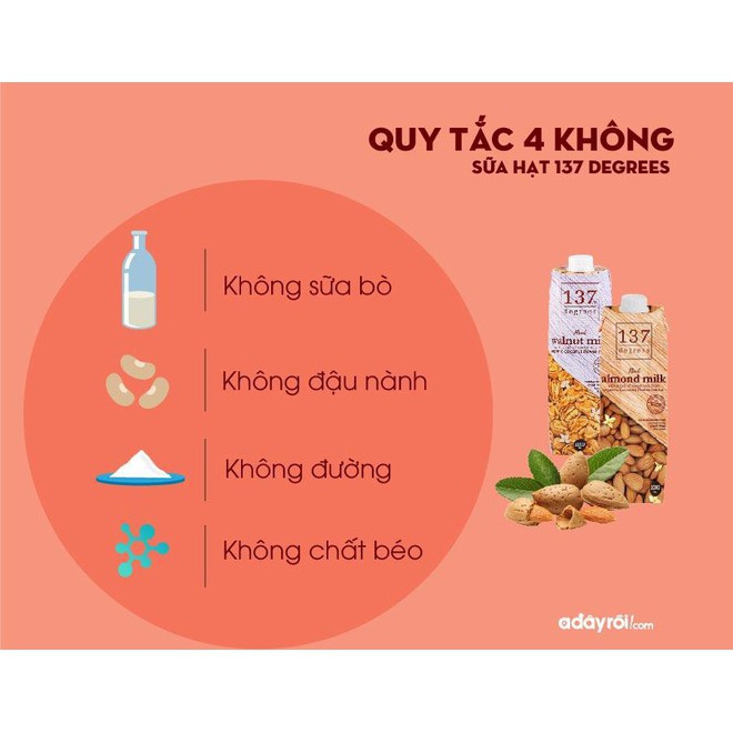 Sữa Hạt HẠNH NHÂN Vị Truyền Thống - Lốc 3 hộp 180ml