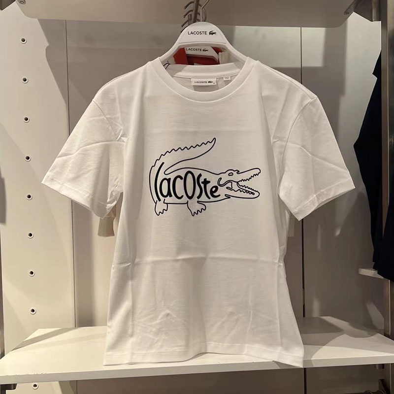 Áo Thun Cotton Lacoste Ngắn Tay Cổ Tròn Thoải Mái Cho Nữ