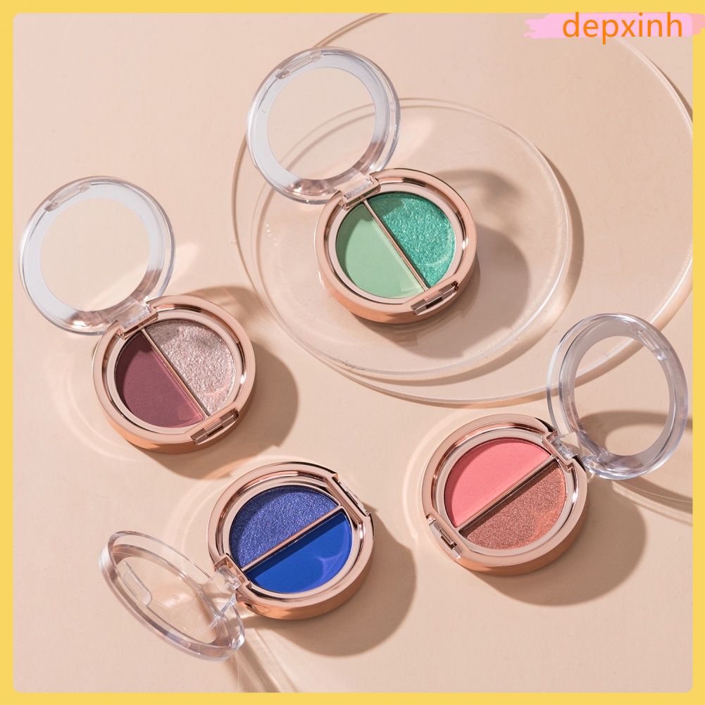 Sẵn Sàng Cổ 2 Màu Phấn Mắt Bảng Màu Đất Ngọc Trai Mờ Lấp Lánh Bảng Phấn Mắt Sáng Bóng Màu Mắt Cá Tuyết