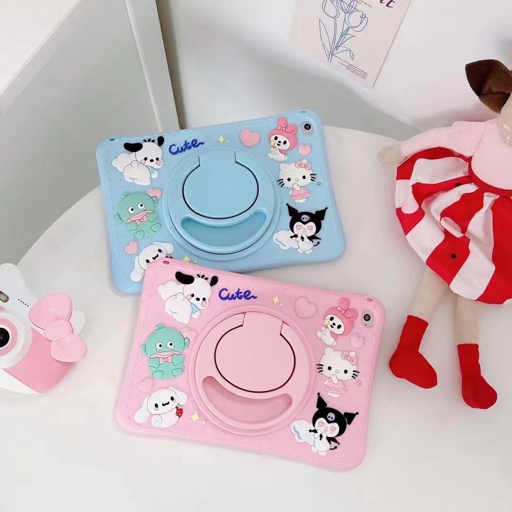 Bao Da Máy Tính Bảng Xoay 360 Độ Cho iPad 9 / 8 / 7th 10th Mini Air 1 2 3 Air 4 5 iPad Pro 2020 Mini 6°- Ốp Điện Thoại Silicon Thiết Kế Hoạt Hình Có Giá Đỡ Xoay Được