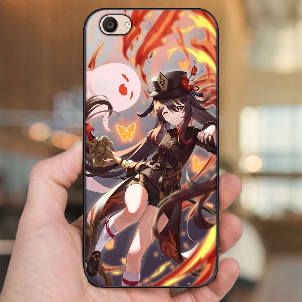 Ốp lưng Vivo V5, V5 Plus viền đen in hình Hutao Genshin Impact