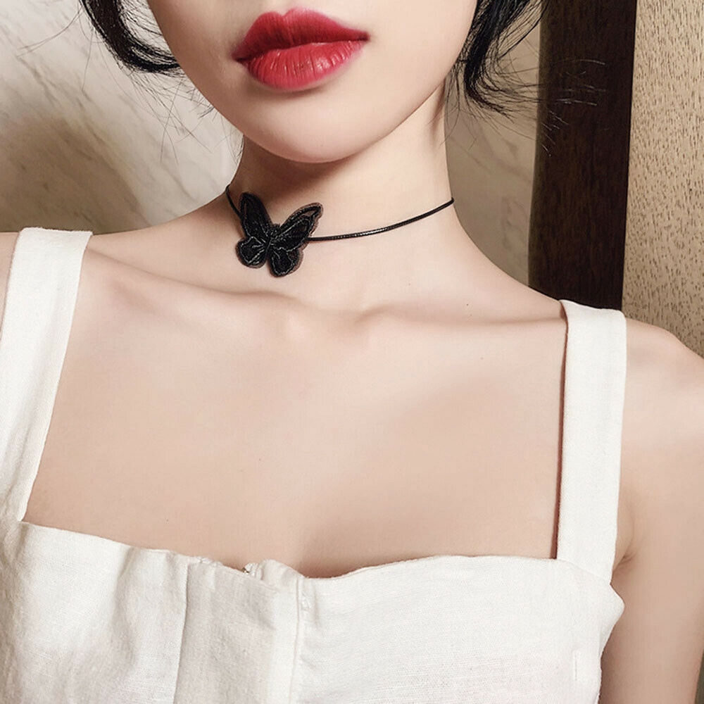 Vòng cổ choker phối ren hình bướm thời trang quyến rũ cho nữ | BigBuy360 - bigbuy360.vn