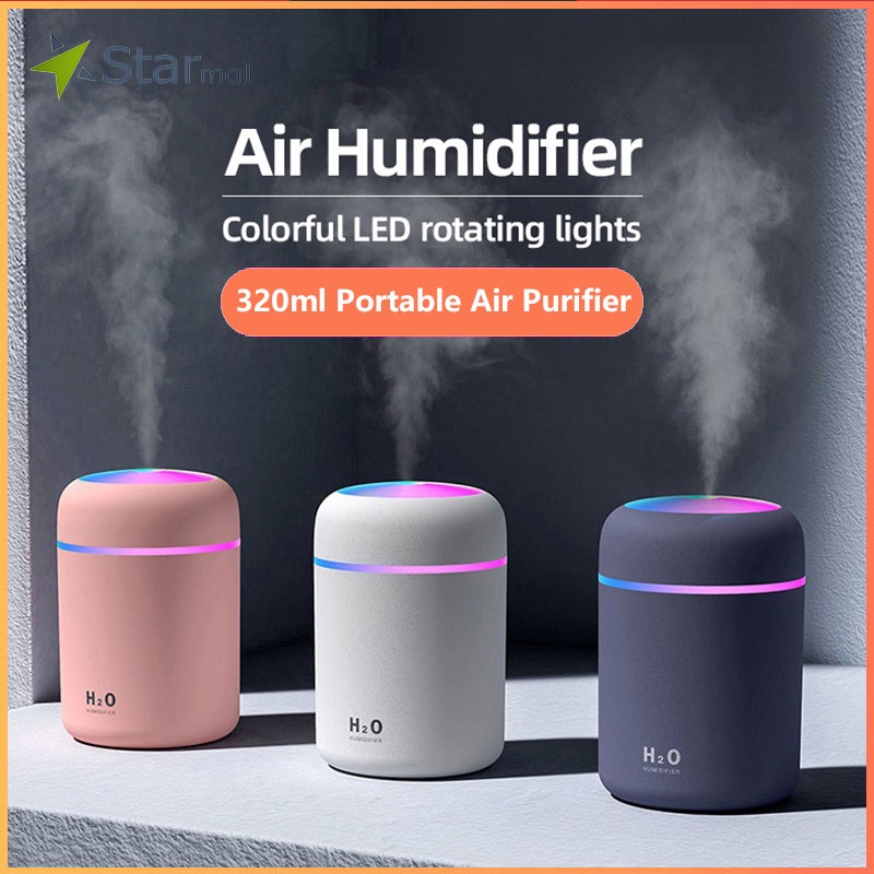 Air Humidifier 300ml Diffuser with Rgb Led Is Suitable for Cars