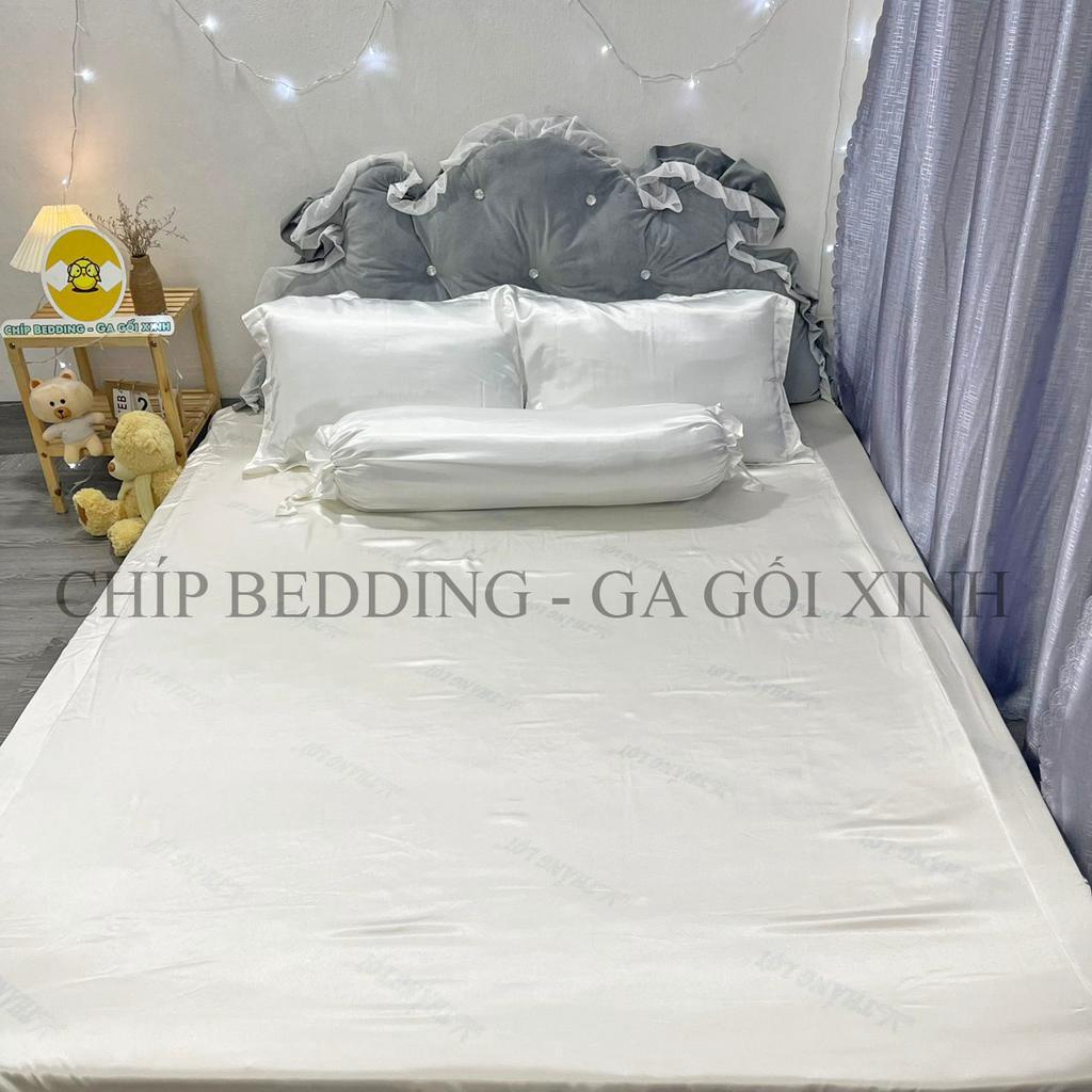 TRỌN BỘ DRAP PHI LỤA THÁI TUẤN HÀNG LOẠI 1 - TRẮNG - ĐỦ KÍCH THƯỚC( ẢNH THẬT SHOP CHỤP)