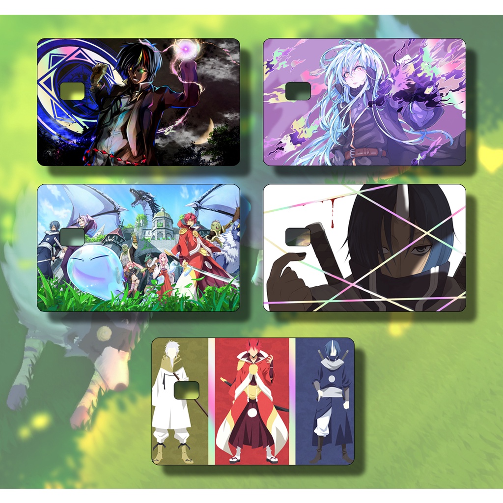 Tensei Shitara Hologram Miếng Dán Trang Trí Thẻ ATM Bằng Slime Họa Tiết Chữ I Time I Got Reincarnated