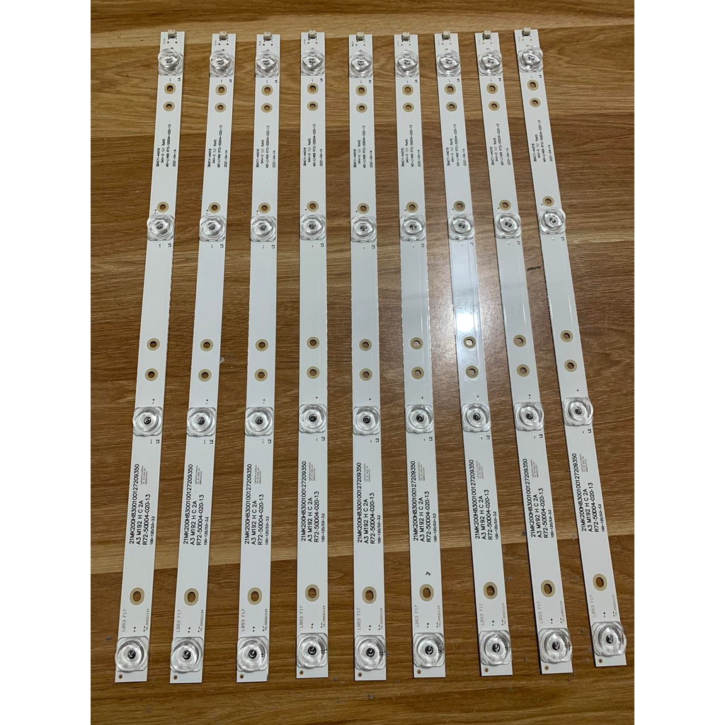 Thanh LED Tivi asanzo 50ES980 - Lắp zin tivi 50ES980 và các đời tương tự - 1 bộ 9 thanh 4 bóng LED mới 100% nhà máy