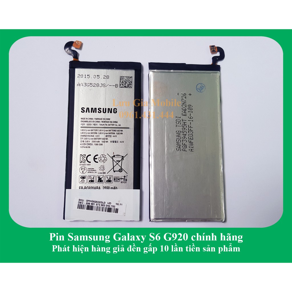 Pin Samsung Galaxy S6 G920 zin công ty