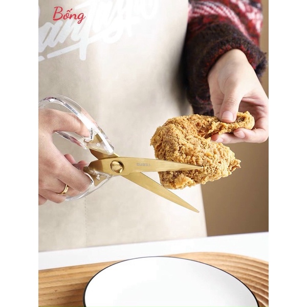 Kéo đa năng chất liệu thép 3CR13 chống gỉ chống mài mòn chống bám bẩm siêu bền cứng cáp chắc chắn