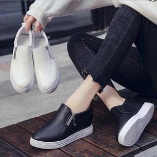 Giày lười nữ có khóa kéo