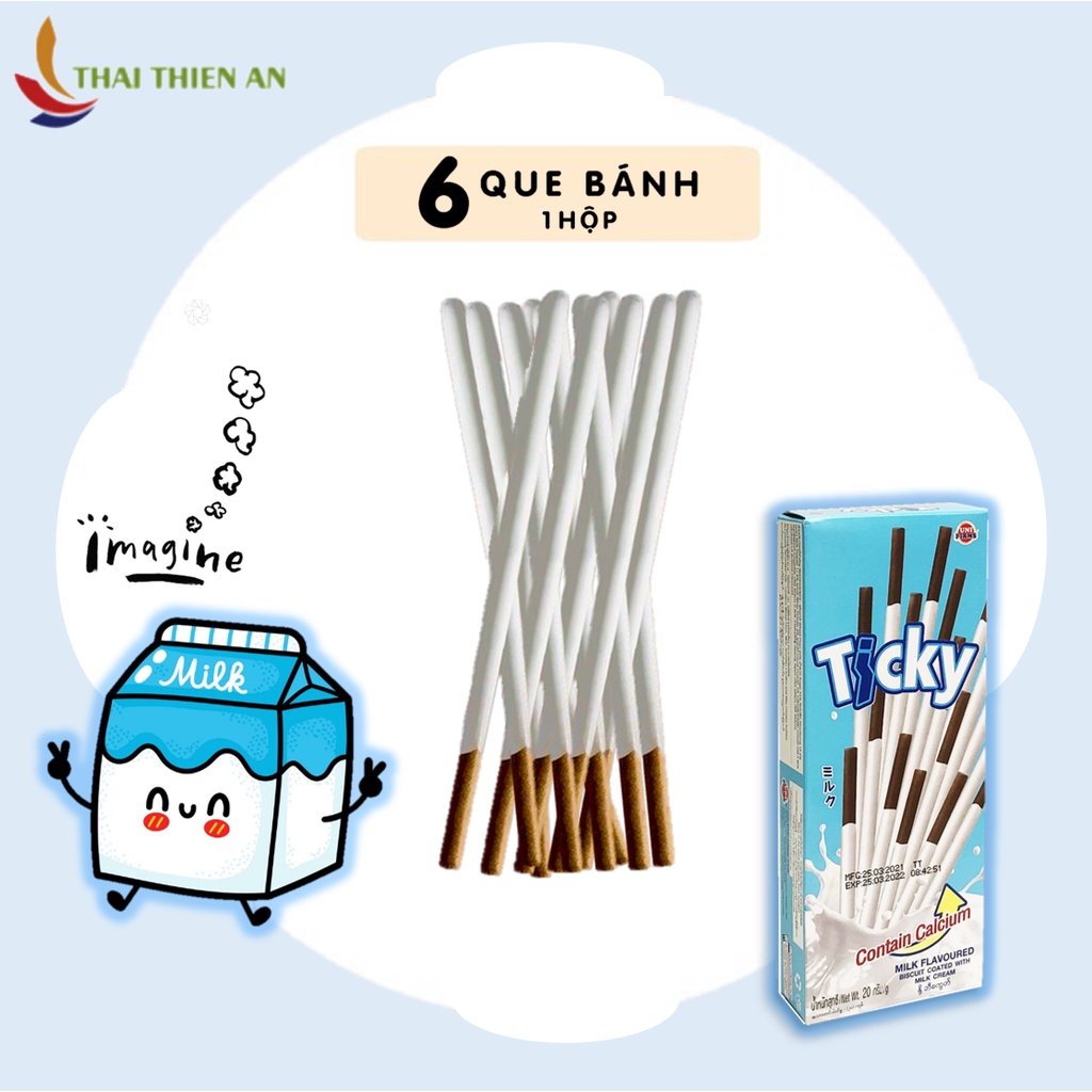 Bánh que sữa Thái Lan TICKY 20gr - hộp - bánh ăn vặt