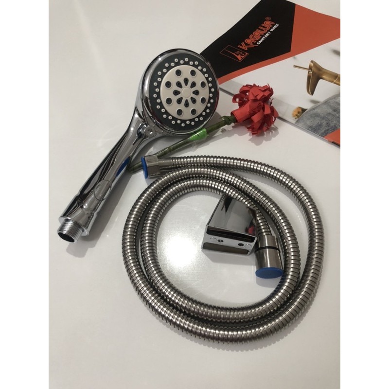 Bộ Tay sen 03 chế độ điều chỉnh tia nước mạ crom sáng bóng KAGAWA