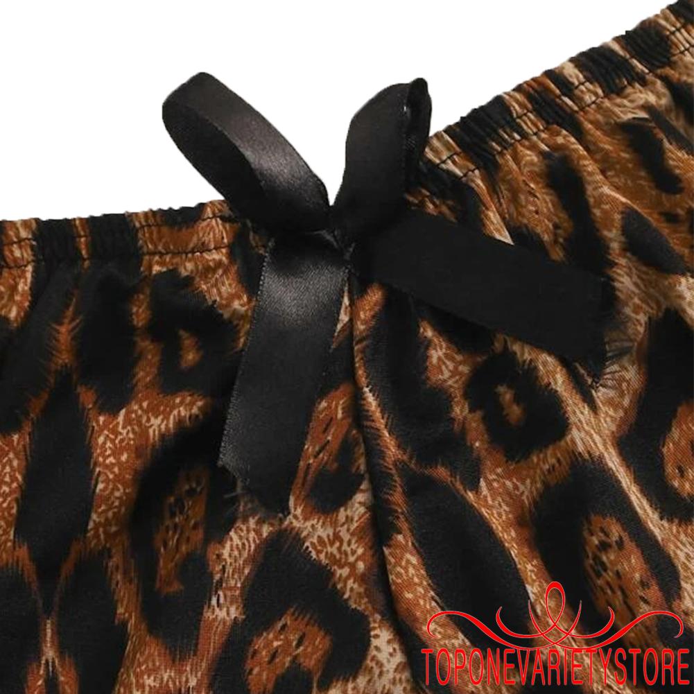 Set áo ngực kèm quần ngắn in họa tiết da báo thời trang quyến rũ cho nữ | BigBuy360 - bigbuy360.vn