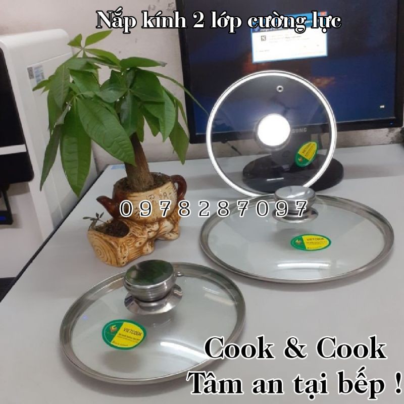 [ChínhHãng] Nắp vung nồi kính cường lực dùng cho nồi- chảo- quánh đủ size 10, 12, 14, 16, 18, 20, 22, 24, 26, 28, 30, 32