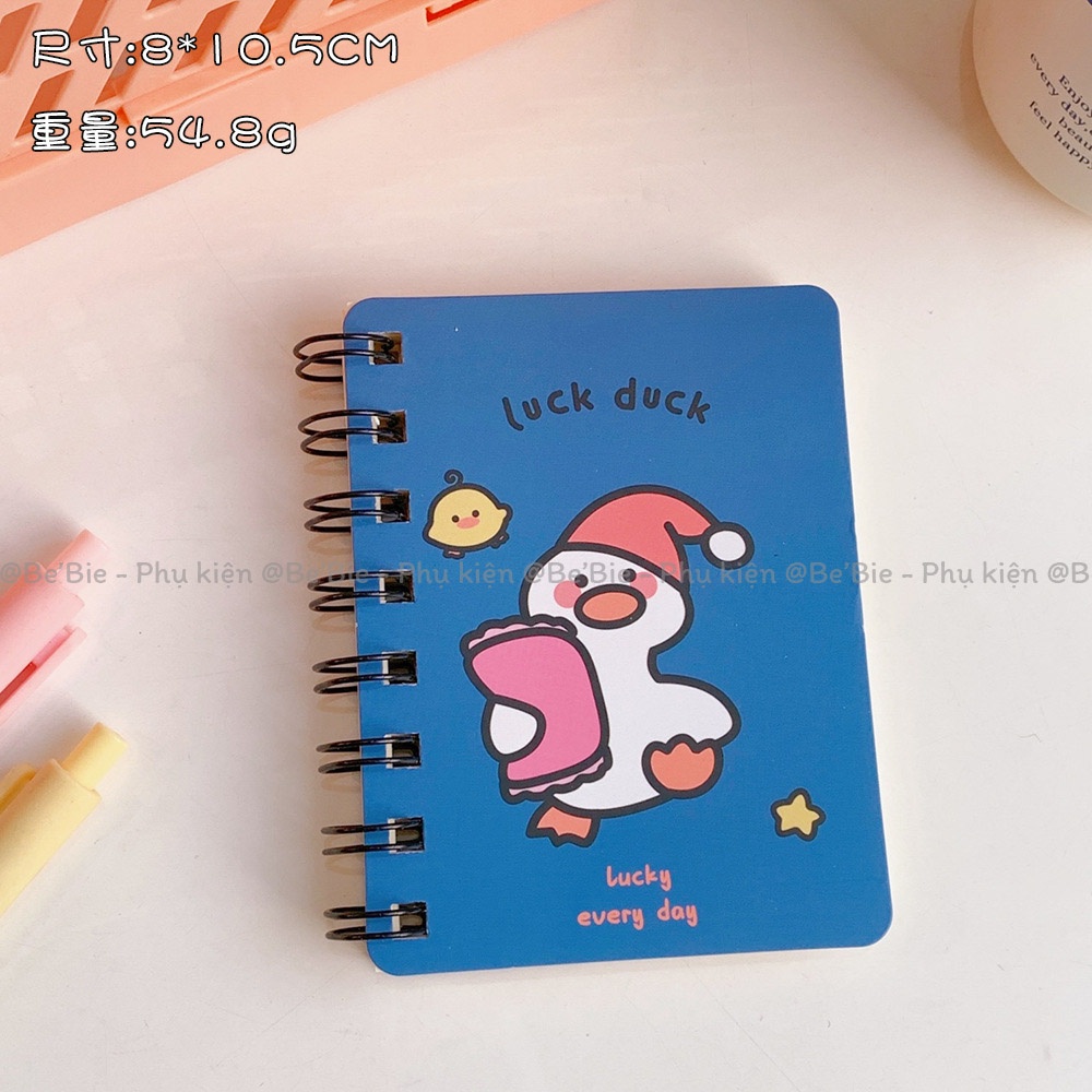 Sổ tay lò xo mini học sinh in hình dễ thương BeBie - BP422