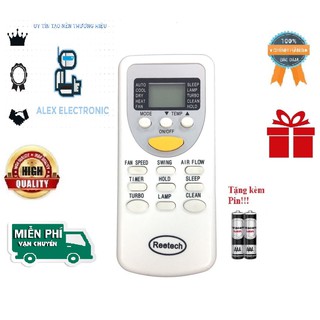 REMOTE ĐIỀU KHIỂN MÁY LẠNH REETECH ZH/JT-03 - ĐIỀU KHIỂN ĐIỀU HÒA REETECH -Điện tử Alex-tặng kèm pin