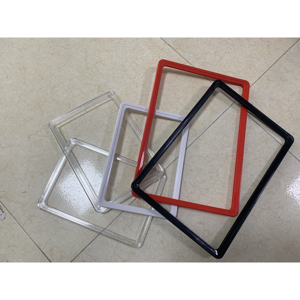 Khung bảng giá siêu thị A4, A5, A6, bảng giá băng nhựa gồm tầm PVC
