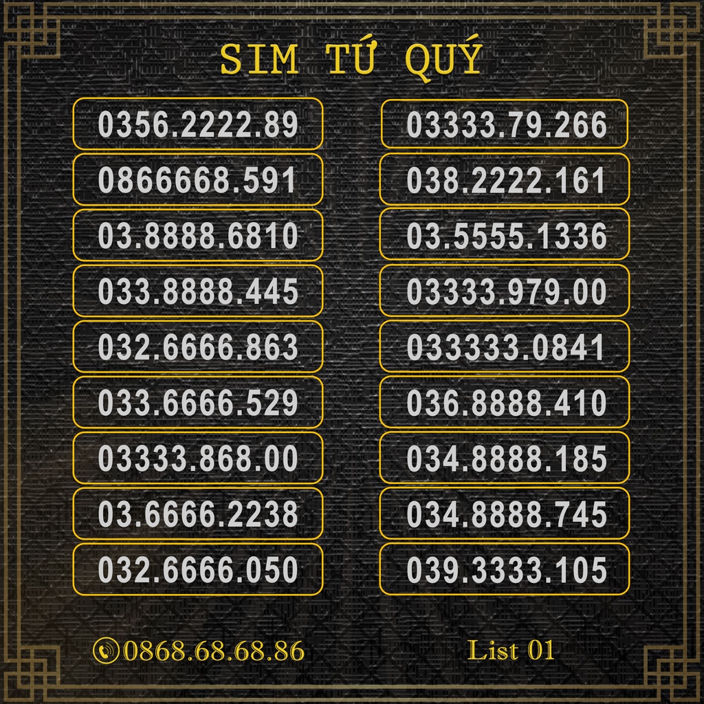 Sim Số Đẹp Tứ Quý Giữa List 1, Sim Viettel Trả Trước, Hỗ Trợ Đăng Ký Chính Chủ Khi Nhận Sim