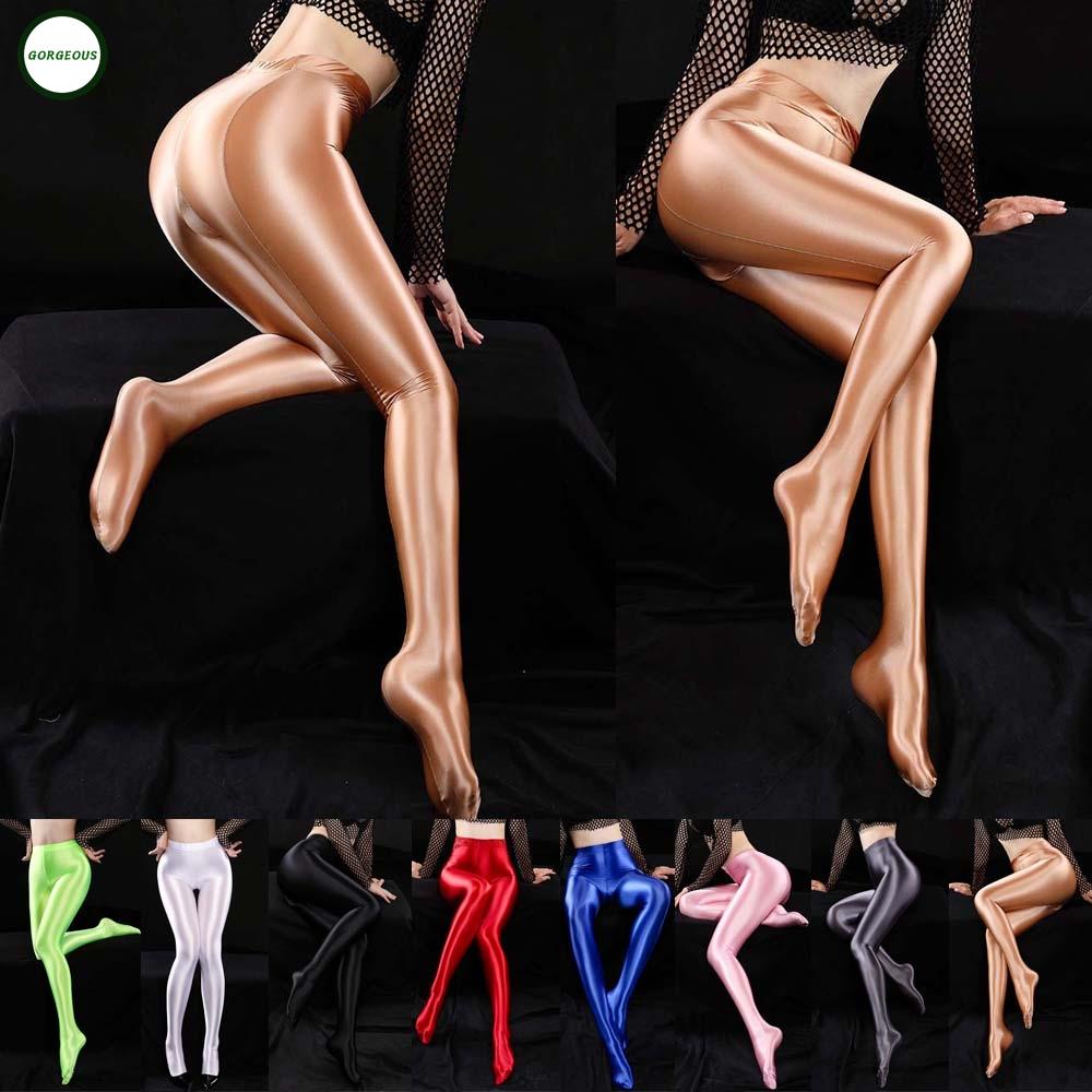 GORGEOUS~Women Pantyhose Wetlook Casual Clubwear Dancewear Tights Anti-Hook Elastic