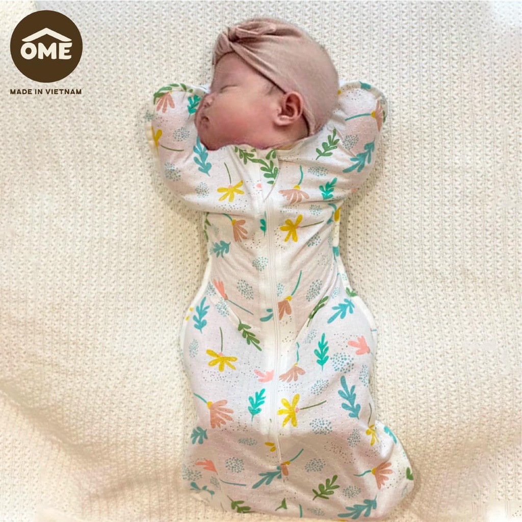 Nhộng chũn, ủ kén cho bé OME Hàng chính hãng - Kén ngủ cao cấp sử dụng chất liệu vải co giãn đa chiều