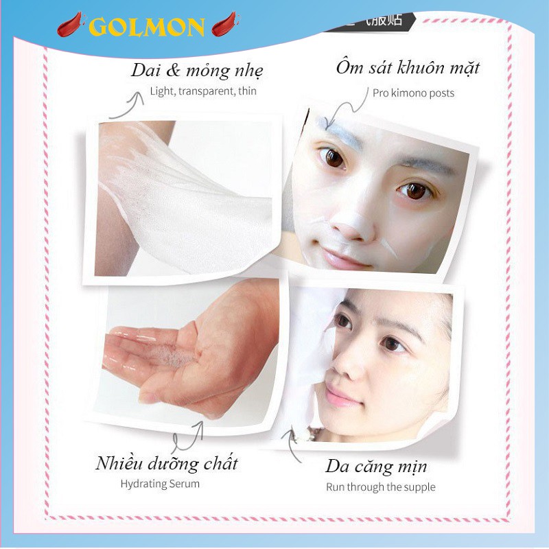 Mặt nạ giấy HA Images MN52 dưỡng ẩm và làm sáng da mix 3 màu mask nội địa Trung GM-MNG-HA01