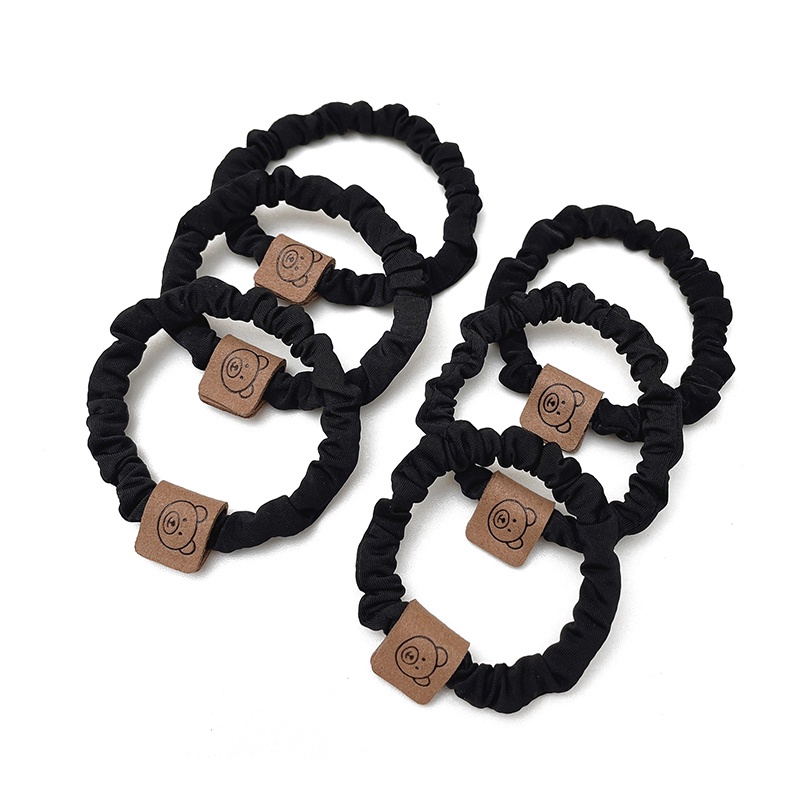 Dây Buộc Tóc Cao Su Màu Đen Đơn Giản Phong Cách Hàn Quốc