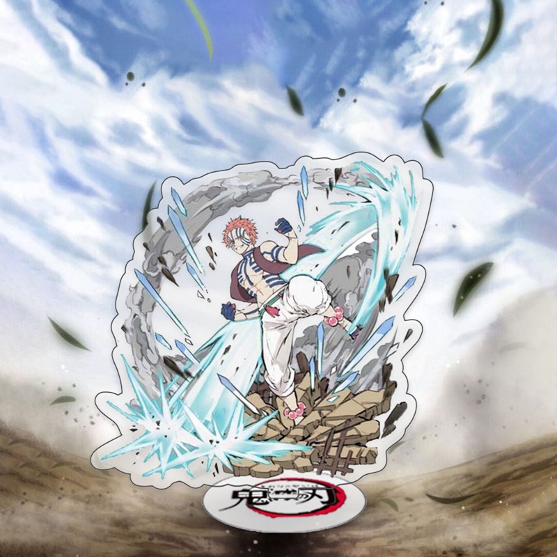 Mô hình nhân vật anime Demon Slayer Kimetsu No Yaiba Rengoku Kyoujurou làm từ acrylic kích thước 15cm