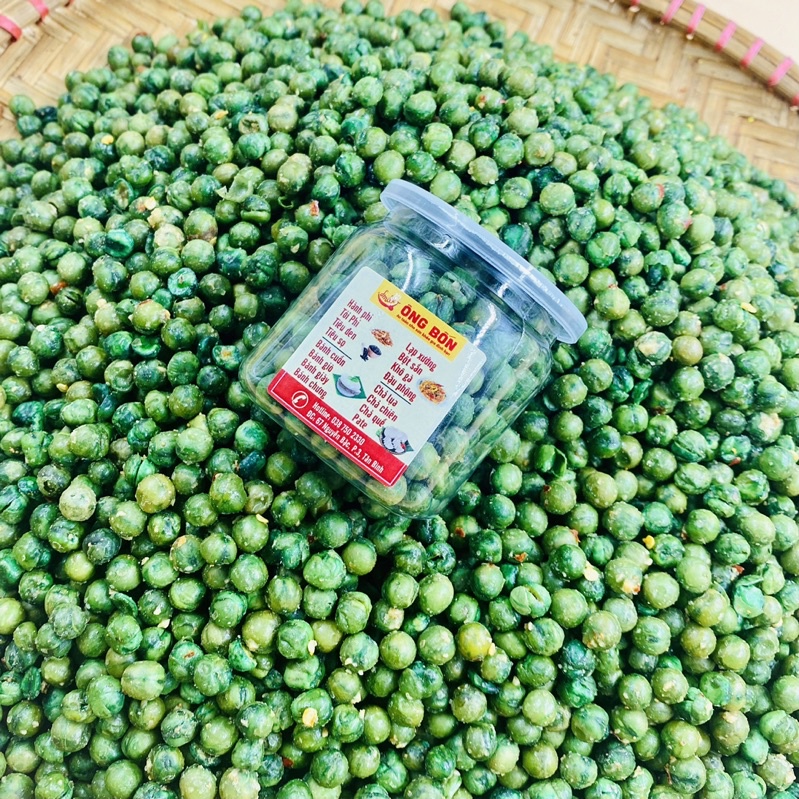 Đậu Hà Lan Tỏi Ớt Loại 1 ÔNG BỐN Ăn Vặt - Hũ 120ml