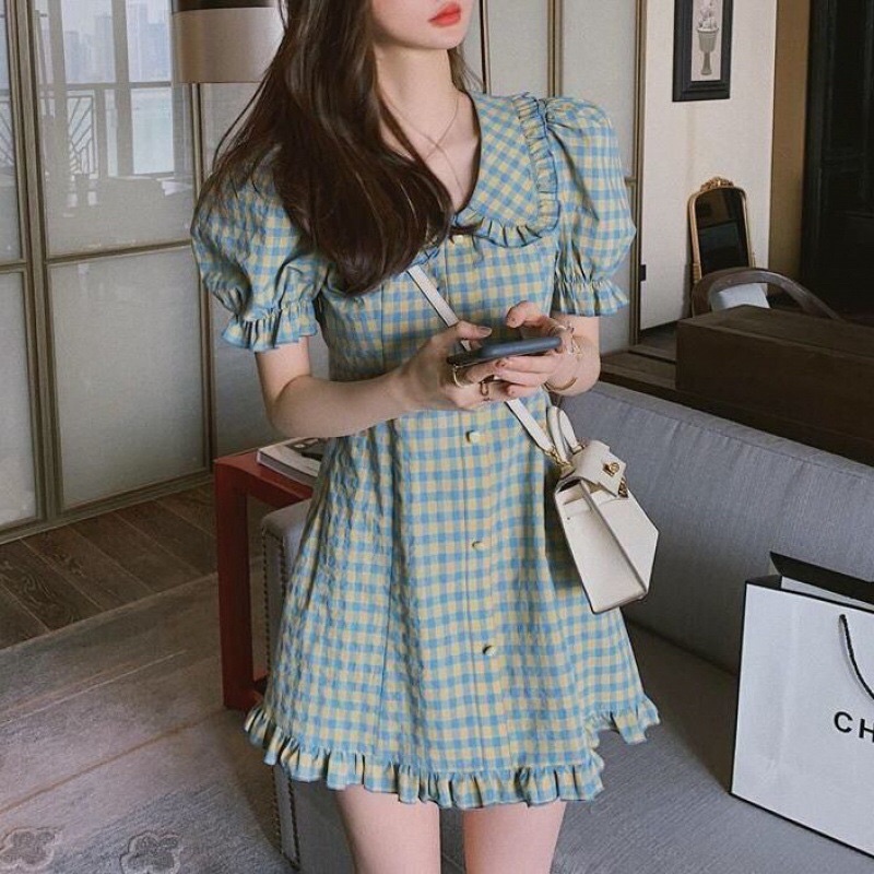 Váy Babydoll trắng xòe tiểu thư siêu xinh, đầm nữ dễ thương dự tiệc hàng cao cấp M04 | BigBuy360 - bigbuy360.vn