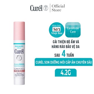 Quà - Curél son dưỡng môi cấp ẩm chuyên sâu Intensive Moisture Care Moisture Lip Care Cream (light pink - hồng nhẹ) 4.2g