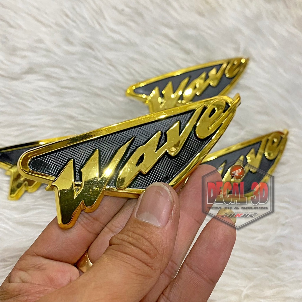 Tem mặt nạ wave thái xi vàng cực đẹp chất liệu nhựa cứng dán xe Honda WAVE nhỏ