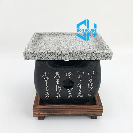 Lò nướng thịt bằng đá hình vuông kiểu Nhật