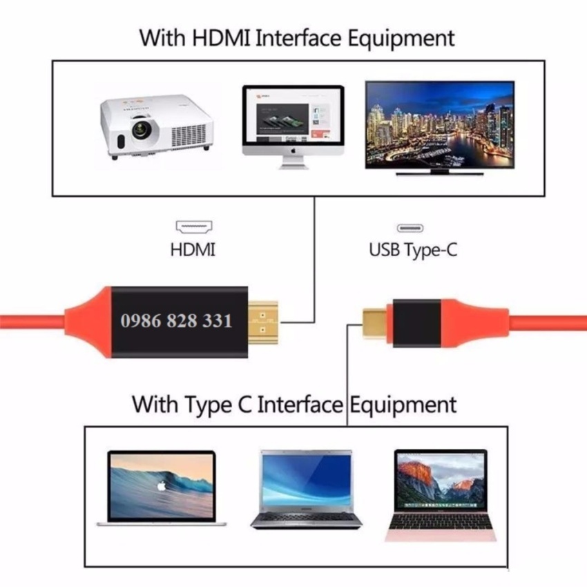 Cáp chuyển USB Type C sang HDMI cho điện thoại