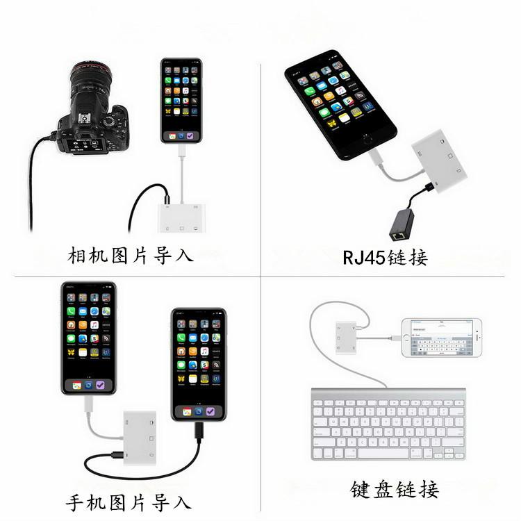 Đầu Đọc Thẻ Nhớ Cf Đa Năng 3.0usbtg 5 Trong 1 Cho Iphone