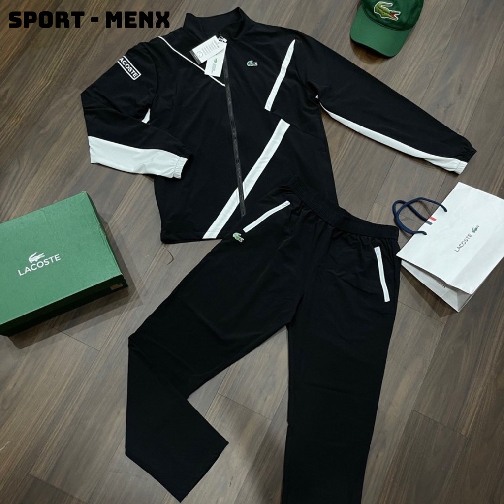 Bộ nỉ nam thu đông, đồ bộ nam thu đông Lacoste cao cấp chất gió lụa dày mềm mại form dáng chuẩn đẹp