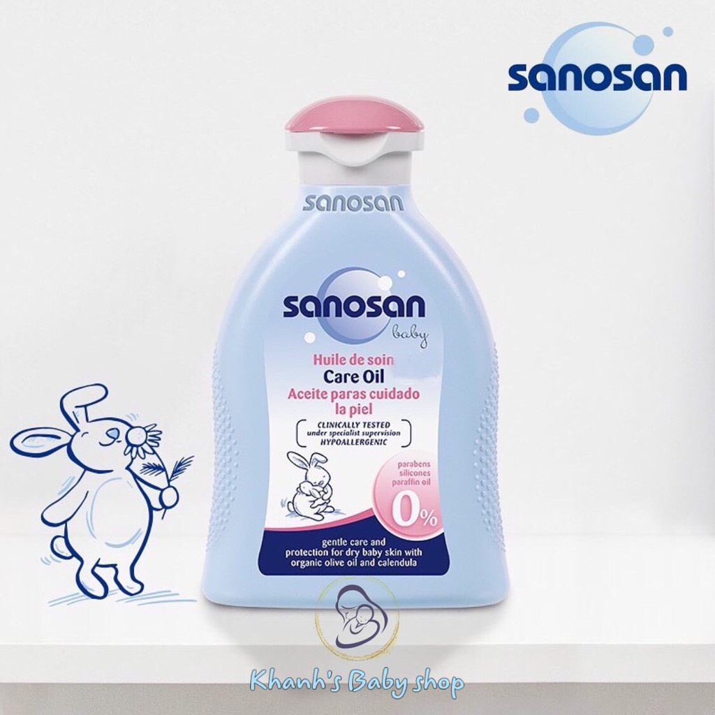 Dầu massage toàn thân cho bé Sanosan 200ml, dầu mát xa chiết xuất thiên nhiên - Monnie Kids