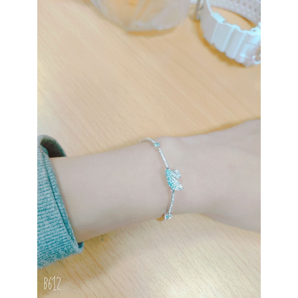 Vòng Tay Thiên Nga Xanh Có Biểu Tượng Trong Hộp Quà Đẹp