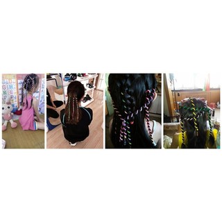 Bộ 6 dây tết tóc bảy sắc cầu vồng cho bé