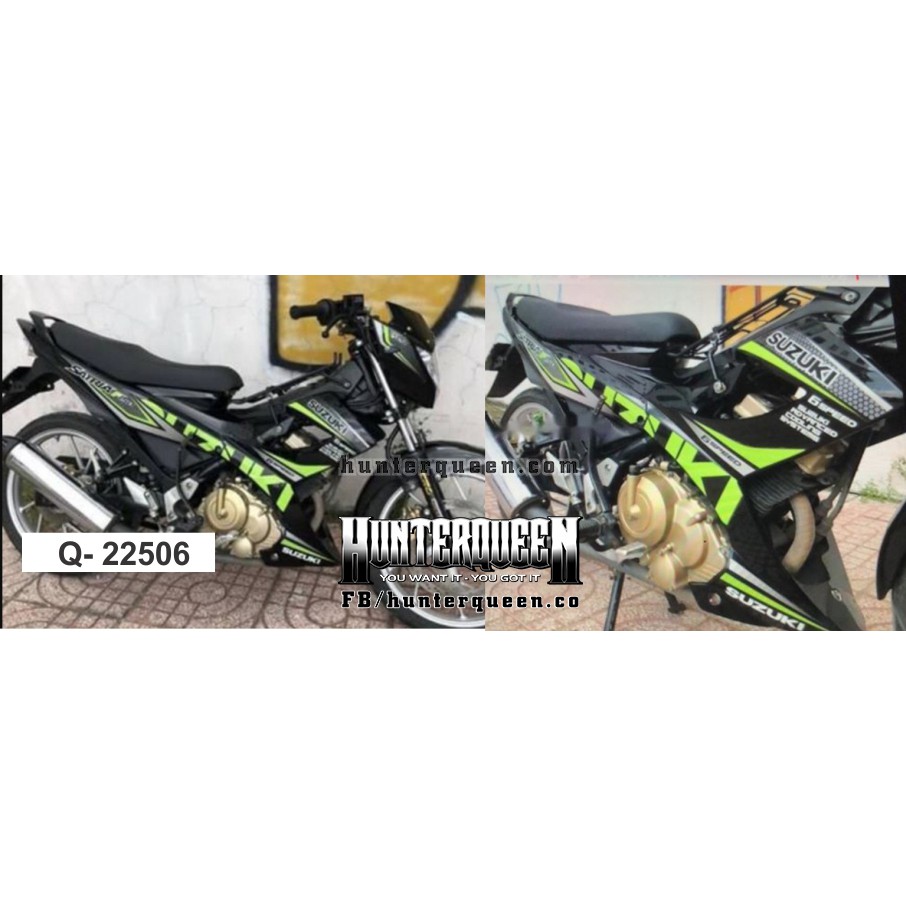 Tem rời xe Raider SUZUKI xanh lá  – Thay đổi chi tiết, màu sắc, chất liệu theo ý khách, làm được cho mọi dòng xe.