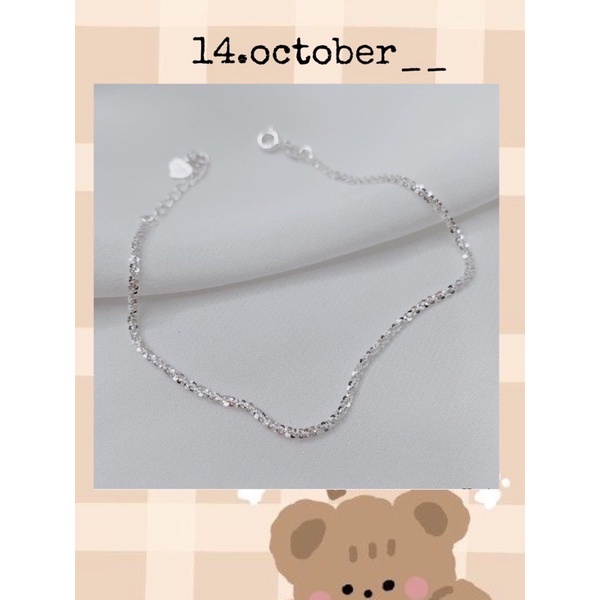 Lắc chân xù kim xa - Bạc ý 925 HNJ