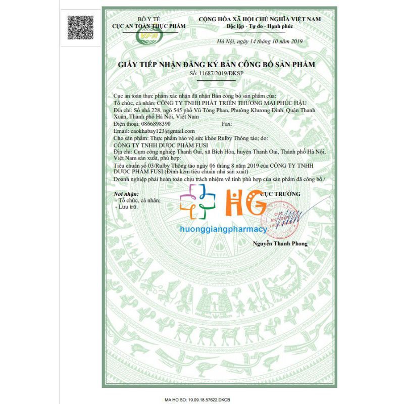 Rulby Thông Táo - bổ sung chất xơ. Hỗ trợ nhuận tràng giúp giảm táo bón (Hộp 20 gói)