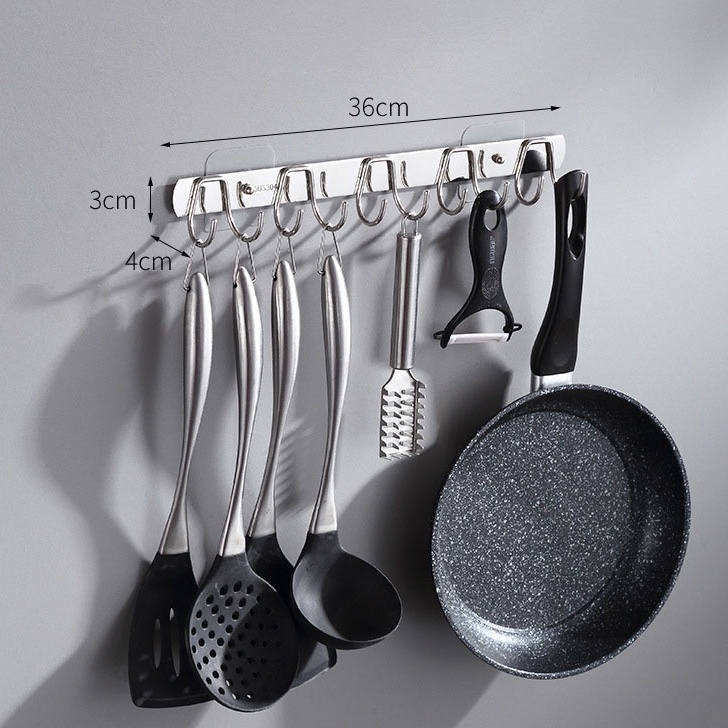 Móc inox dán tường, thanh inox 304 treo đồ