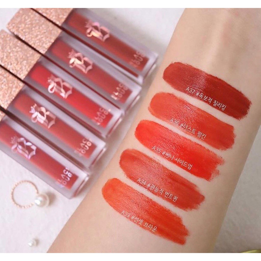 Mẫu mới ver7 (Màu 18-37) Son Kem Lì Black Rouge Air Fit Velvet Tint Ver4,5,6 | Thế Giới Skin Care