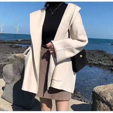 Áo Khoác Len Thời Trang Ấm Áp Xinh Xắn Cho Nữ