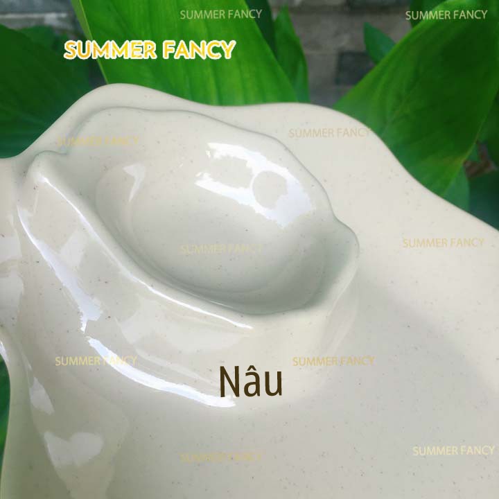 Dĩa tương lá 28cm melamine phíp cao cấp - Leaf shape dish F-DTC07